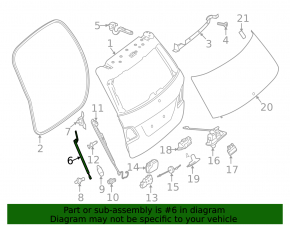 Амортизатор двери багажника правый Mercedes W166 ML/GLE 12-19
