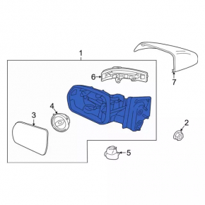 Oglindă laterală stângă Ford Edge 15-18 cu 3 pini