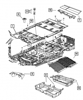 Покрытие пола Dodge Grand Caravan 11-20