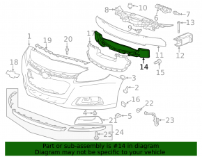 Абсорбер переднего бампера Chevrolet Malibu 14-16 рест
