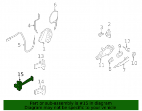 Ограничитель двери передней левой BMW X3 F25 11-17