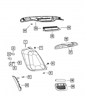 Фонарь правый Fiat 500 12-19