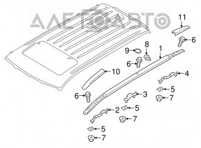 Рейлинги продольные 2шт Mitsubishi Outlander 14-15