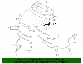 Петля капота правая Mazda3 03-09 HB