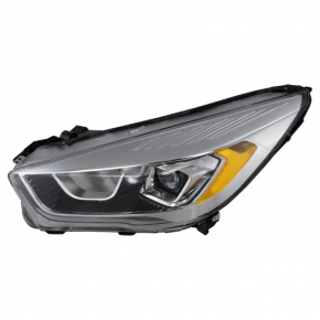 Фара передняя левая в сборе Ford Escape MK3 17-19 рест галоген+led светлая, без крепления, под полировку