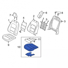 Датчик присутствия пассажира Ford Escape MK4 20- без подушки