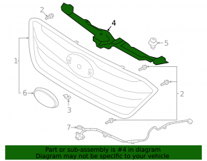 Накладка замка капота Subaru Outback 20-23