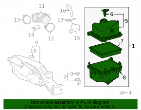 Корпус воздушного фильтра Toyota Camry v70 22-24 2.5
