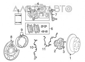 Датчик ABS задний левый Jeep Patriot 11-17