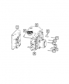 ABS АБС в сборе с ГТЦ Jeep Grand Cherokee WL 22-26 PHEV