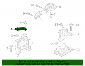 Кронштейн правой подушки двигателя Mazda CX-50 23-26 2.5T