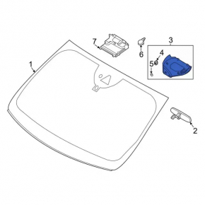Накладка камеры удержания полосы Ford Escape MK4 23-26 черная