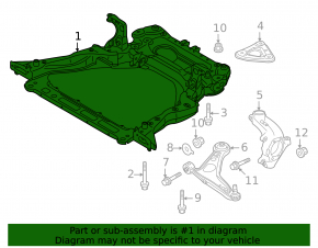 Подрамник передний Mitsubishi Outlander 22-26 2.5