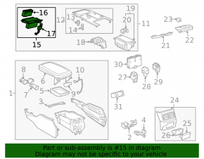 Пепельница центральной консоли Lexus GS300 GS350 GS430 GS450h 06-11 под дерево