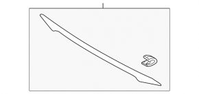 Mulaj capac portbagaj Hyundai Sonata 11-15 cromat nou original