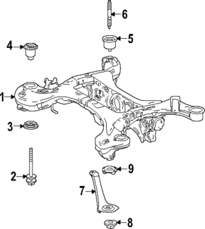 Подрамник задний Lexus RX 23-26 FWD