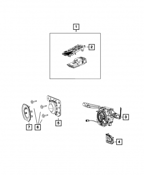 Кнопки управления на руле правые Jeep Compass 17-20 6 кнопок