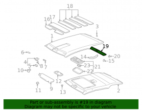 Накладка потолка Lexus RX300 98-03 бежевая, царапины, под чистку