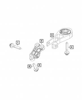 Подушка двигателя задняя Jeep Compass 17-21 2.4 9ст-акпп
