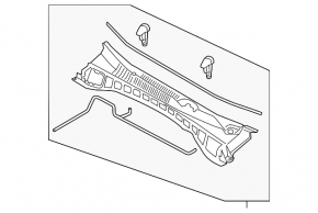 Решетка дворников пластик Hyundai Santa FE 19-20