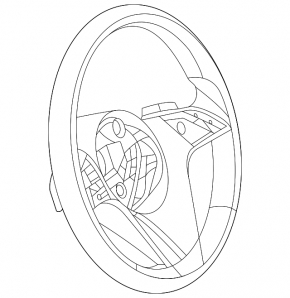 Volan fără mâner pentru Mercedes W167 GLE 24-25 negru, încălzit