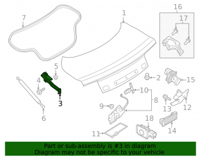 Петля крышки багажника левая Ford Mustang mk6 15-23 кабрио