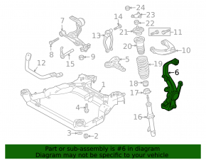 Цапфа со ступицей передняя левая Mazda6 09-13
