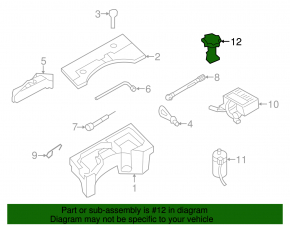 Крепление запасного колеса VW CC 08-17