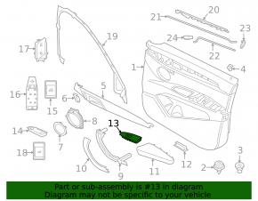 Panou decorativ control ridicare geam dreapta față BMW X2 F39 18-23, negru