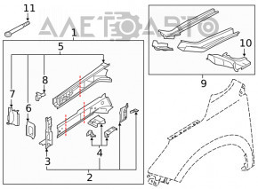 Четверть передняя левая Subaru Forester 19-24 SK