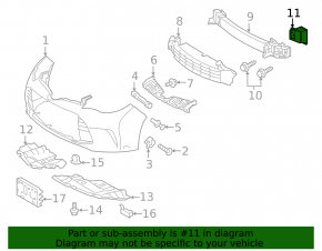 Кронштейн усилителя переднего бампера Lexus ES300h ES350 16-18
