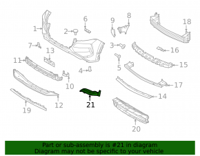 Брызговик переднего бампера левый Nissan Rogue 21-26