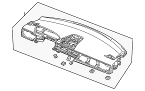 Торпедо передняя панель без AIRBAG Honda Civic XI FE/FL 22-26 черная