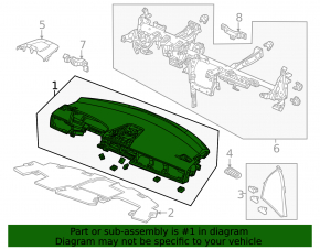 Торпедо передняя панель с AIRBAG Honda Civic XI FE/FL 22-26 черная