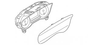 Щиток приборов Ford Fusion mk5 19-20 hybrid, plug-in, 2 дисплея