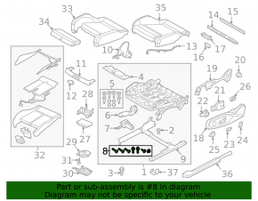 Мотор продольной регулировки водительского сиденья Audi Q7 16-26 без каркаса