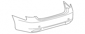 Bara spate nefinisată Lexus LS460 LS600h 10-12 pentru senzori de parcare