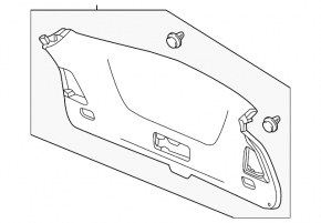 Обшивка двери багажника нижняя Acura MDX 14-20 черн