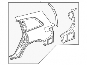 Aripă spate stânga Mercedes X167 GLS 450 580 20-26