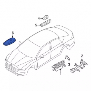 Ключ Ford Edge 15-17 smart 4 кнопки