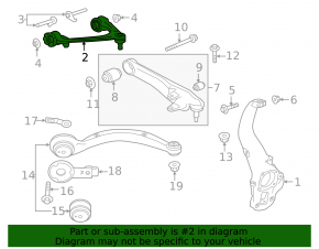 Braț de control superior, față dreapta, Land Rover Range Rover Velar 18-20