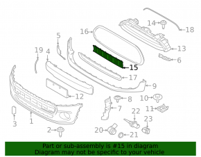 Нижняя решетка переднего бампера Mini Cooper F56 3d 14-21 дорест