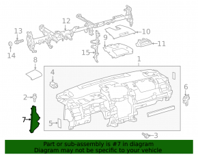 Накладка передней панели боковая правая Toyota Camry v50 12-14 usa черная