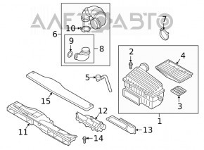Admisie aer Audi A3 8V 15-20 4d 1.8T, 2.0T, față