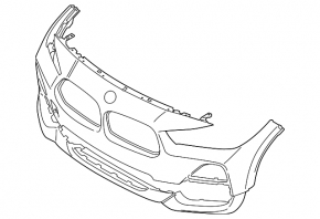 Bara față neperforată BMW X2 F39 18-23 fără senzori de parcare
