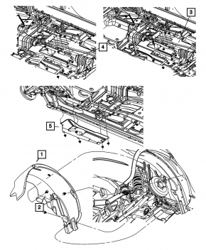Защита топливного бака правая Chrysler 200 11-14