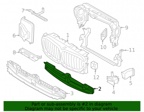 Жалюзи дефлектор радиатора нижний BMW X6 G06 20-26 B58, N63