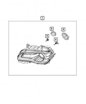Фара передняя правая Chrysler 300 17-23 ксенон