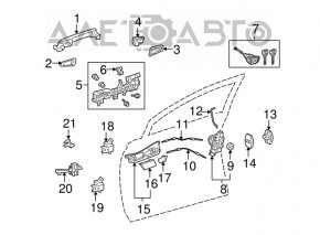 Ограничитель двери передней левой Lexus RX350 RX450h 10-10