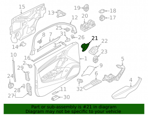 Кнопка блокировки двери передняя левая Audi A3 8V 15-16